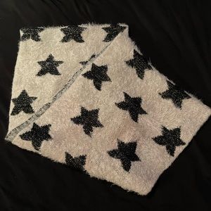Infinity scarf winter silver stars